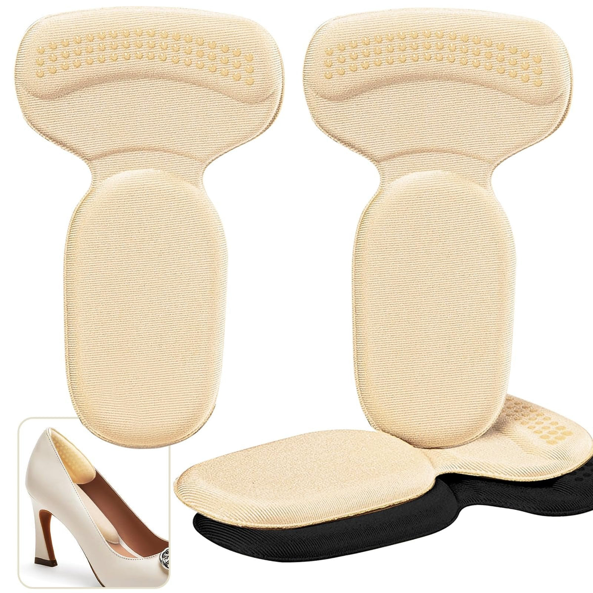 Heel Liners for Women & Men – Anti-Slip, Blister-Free Comfort Insole Pads