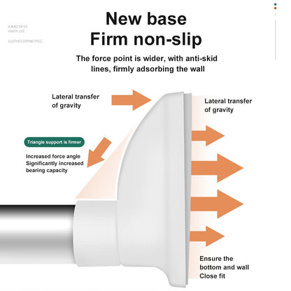 Drill-Free Adjustable Tension Rod – No Holes, No Damage, Instant Install