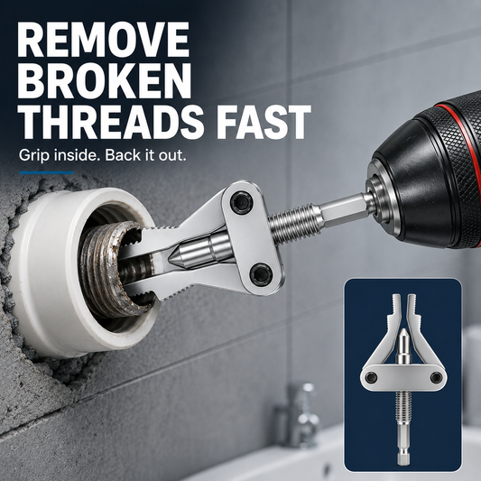 🛠️ 3-in-1 Broken Pipe Thread Extractor Tool for 1/2", 3/4", & 1" Pipes 🔩