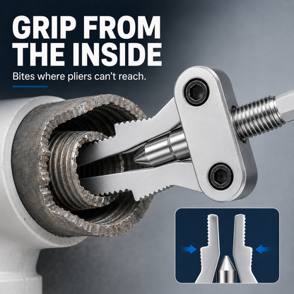 🛠️ 3-in-1 Broken Pipe Thread Extractor Tool for 1/2", 3/4", & 1" Pipes 🔩