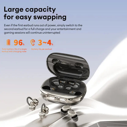 6-Piece Clip-On Earbuds with Power Bank Case