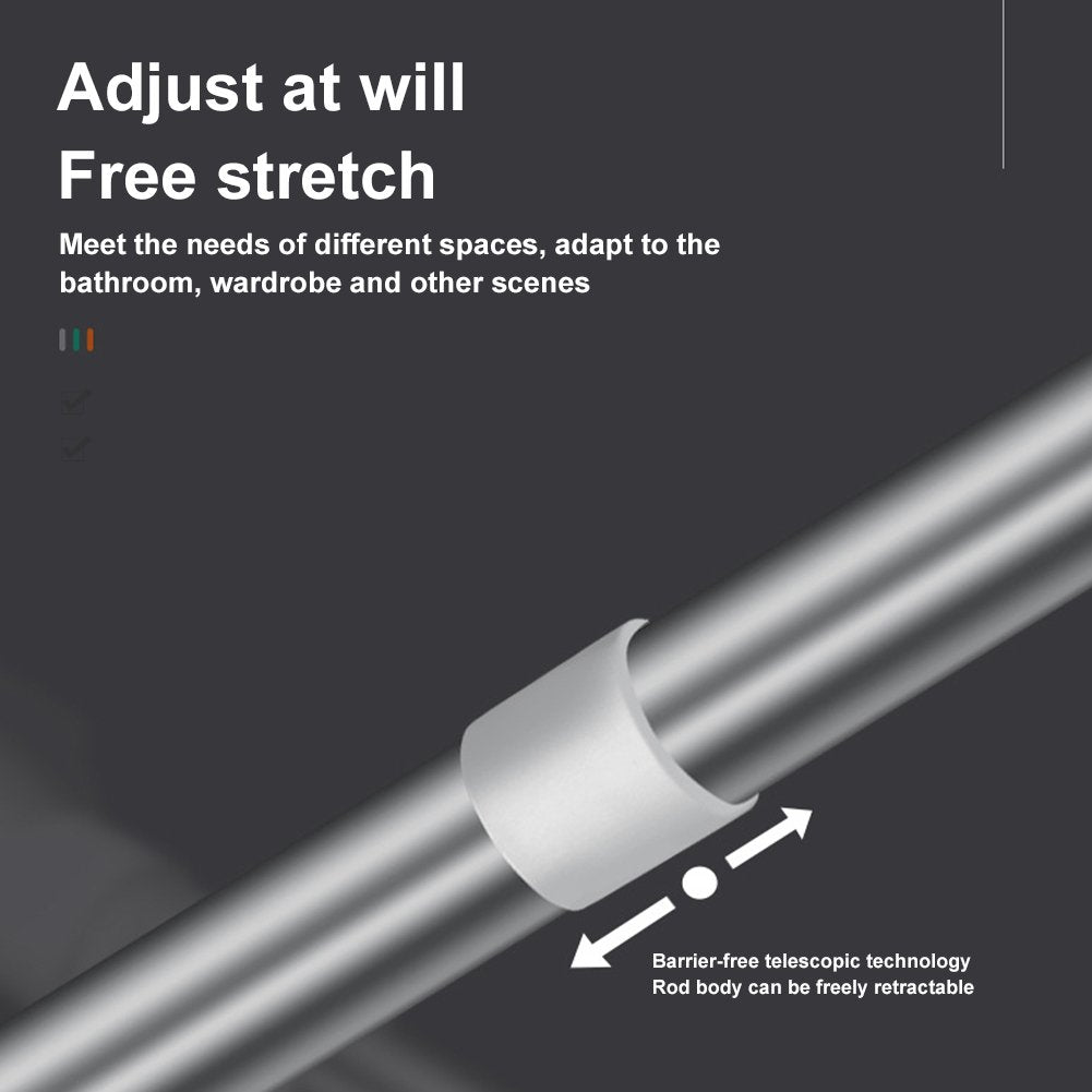 Drill-Free Adjustable Tension Rod – No Holes, No Damage, Instant Install