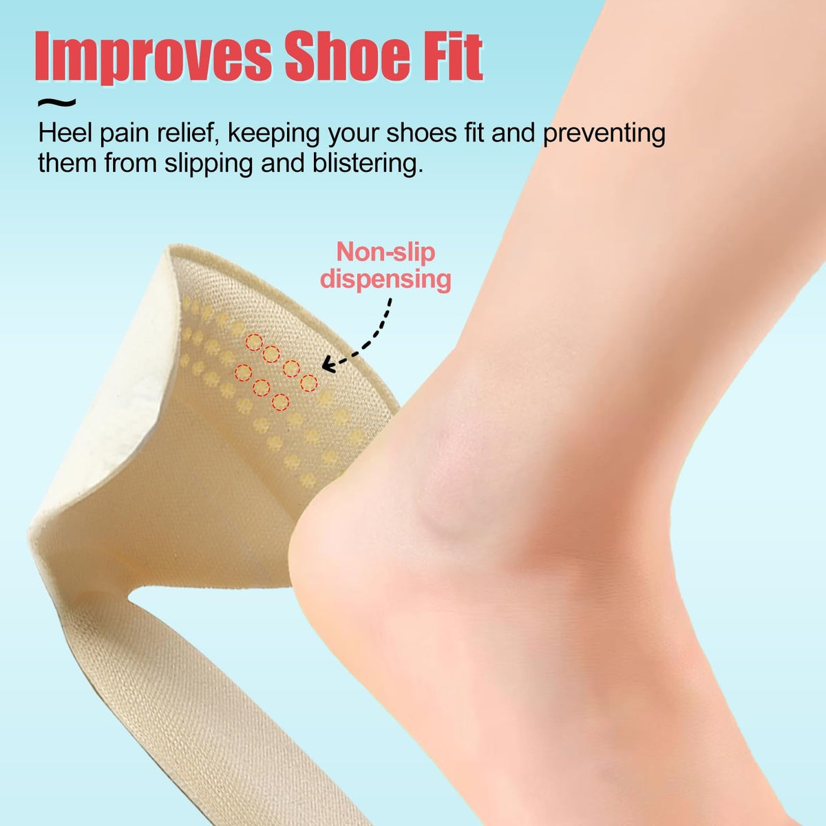 Heel Liners for Women & Men – Anti-Slip, Blister-Free Comfort Insole Pads