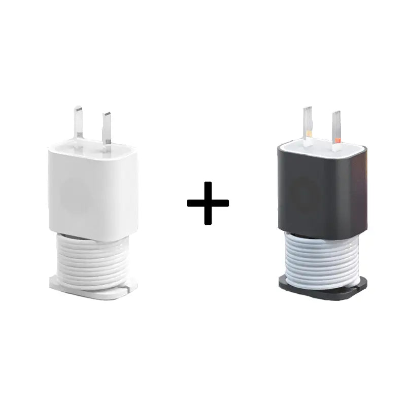2-Pack Silicone Apple Charger Protector with Cord Wrap — Fits 18W & 20W Adapters