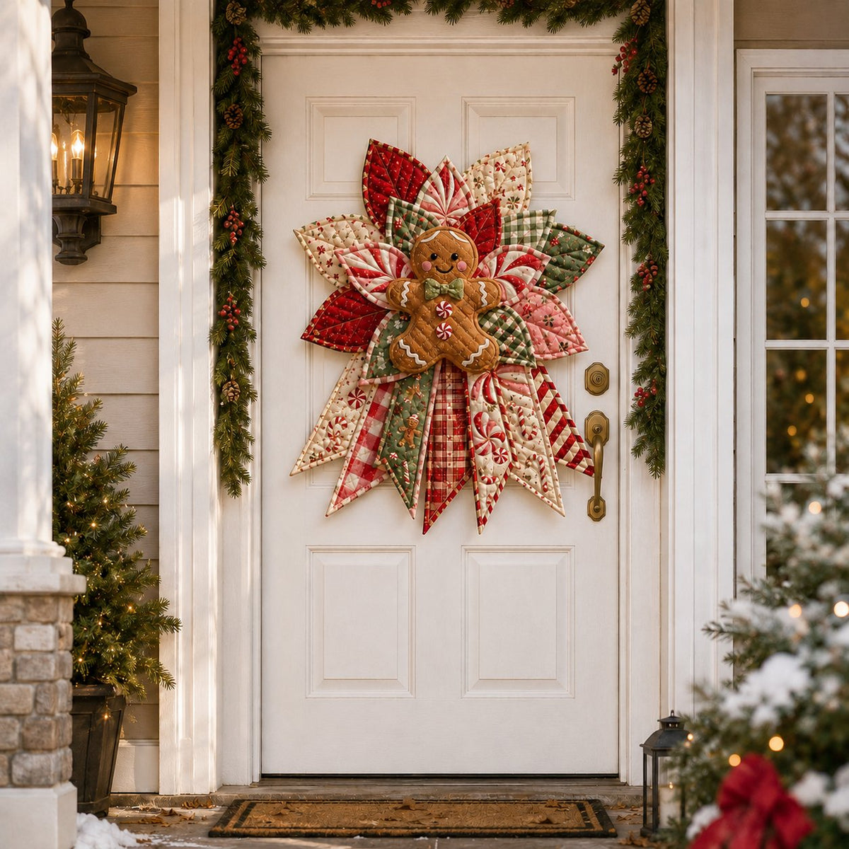 🎄 Oversized Christmas Quilted Door Hanger DIY Sewing Kit (23–25") 🪡