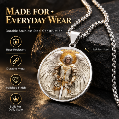 Men’s Angel Warrior Pendant Necklace