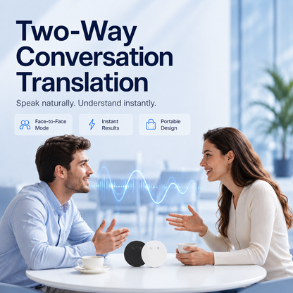 AI Language Translator Device – Real-Time Two-Way Voice Translator with Multi-Language Support