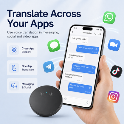 AI Language Translator Device – Real-Time Two-Way Voice Translator with Multi-Language Support