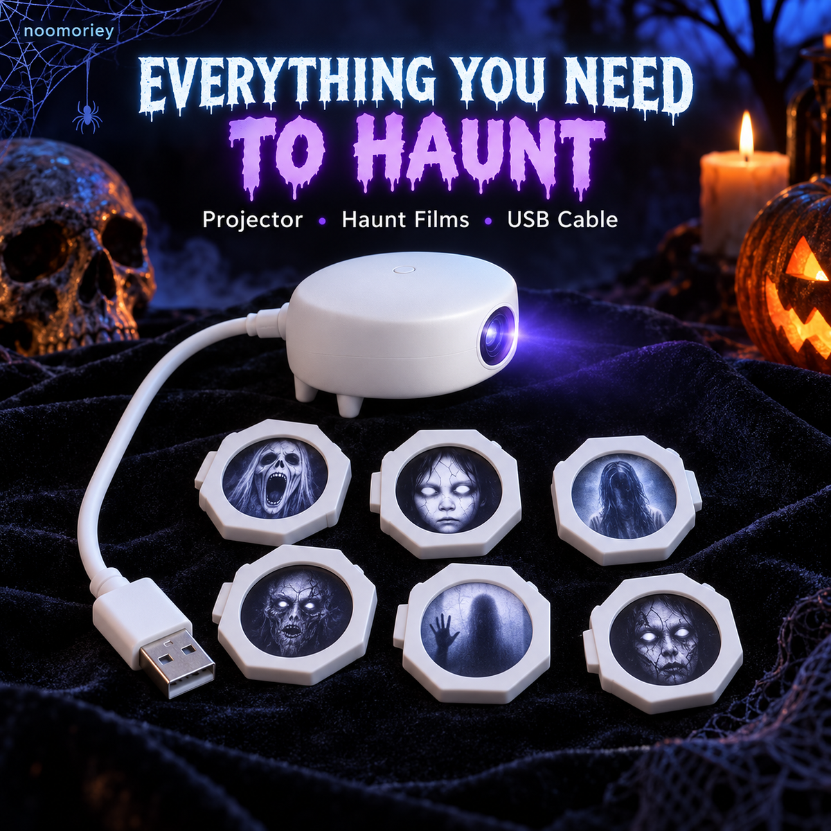 Seasonal Window Projection Light, Halloween & Christmas Decor