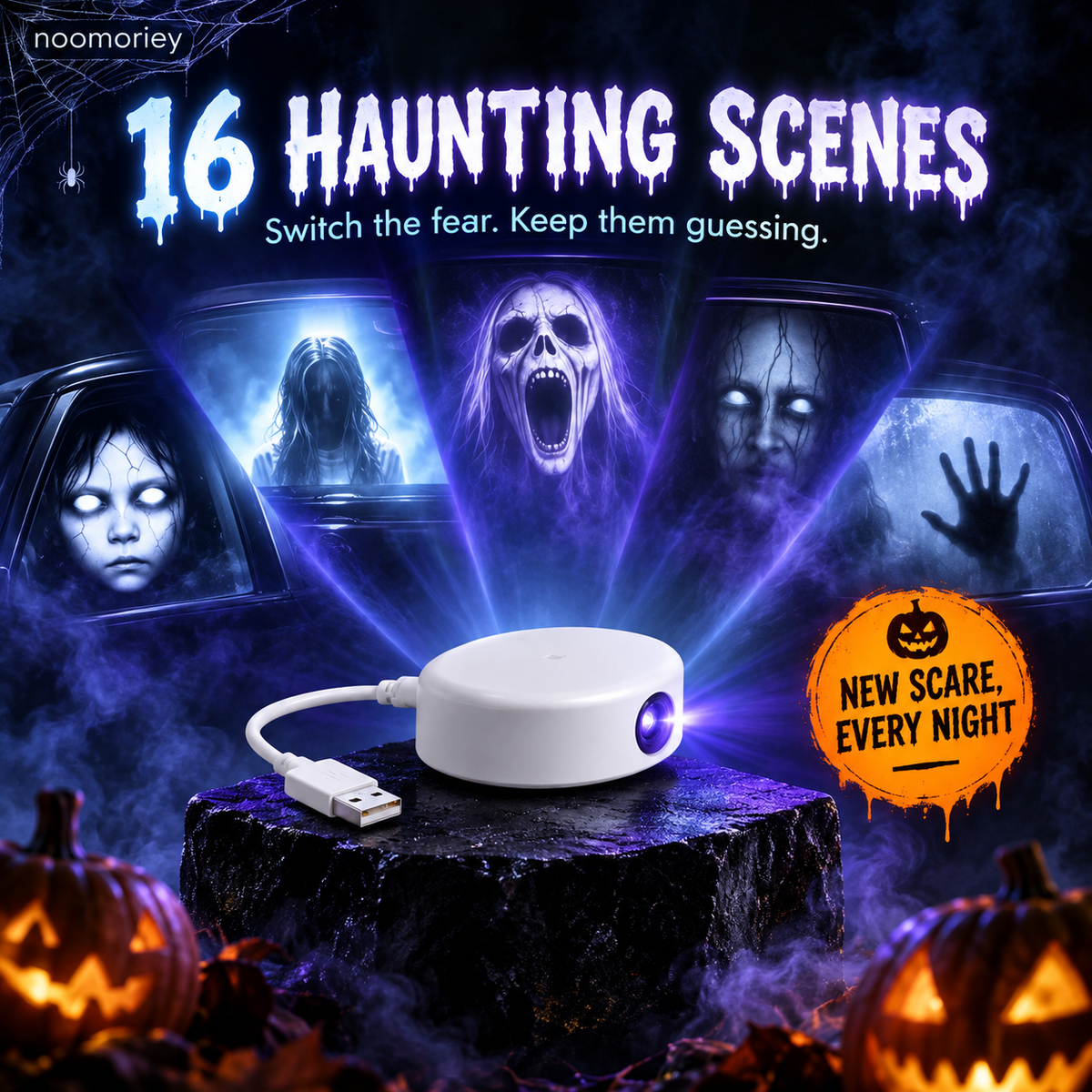 Seasonal Window Projection Light, Halloween & Christmas Decor