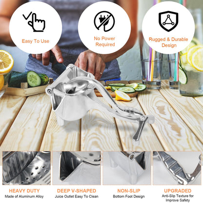 Last Day Sale Hand Juicer Squeezer- Aluminum Manual Press Juicer🍹