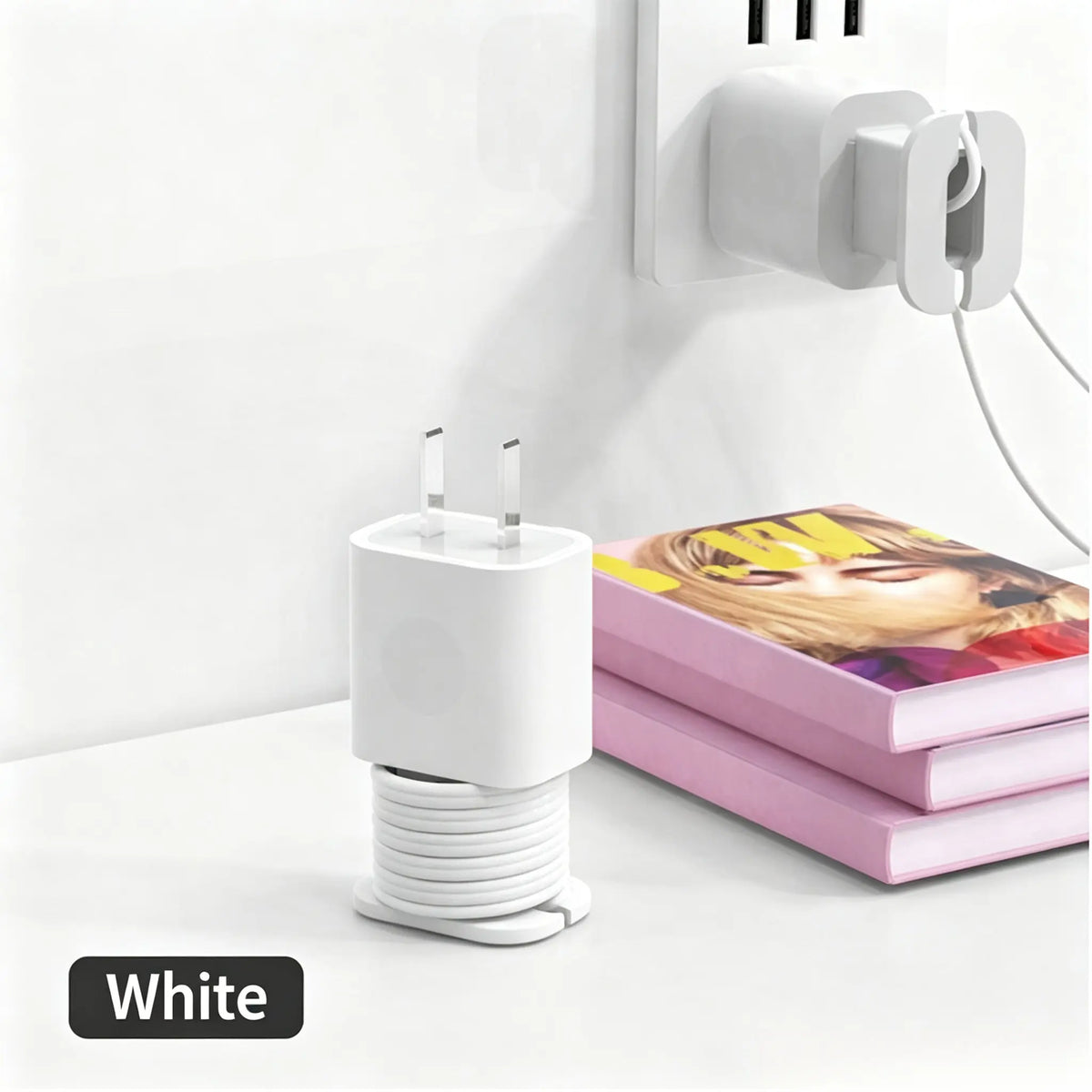 2-Pack Silicone Apple Charger Protector with Cord Wrap — Fits 18W & 20W Adapters