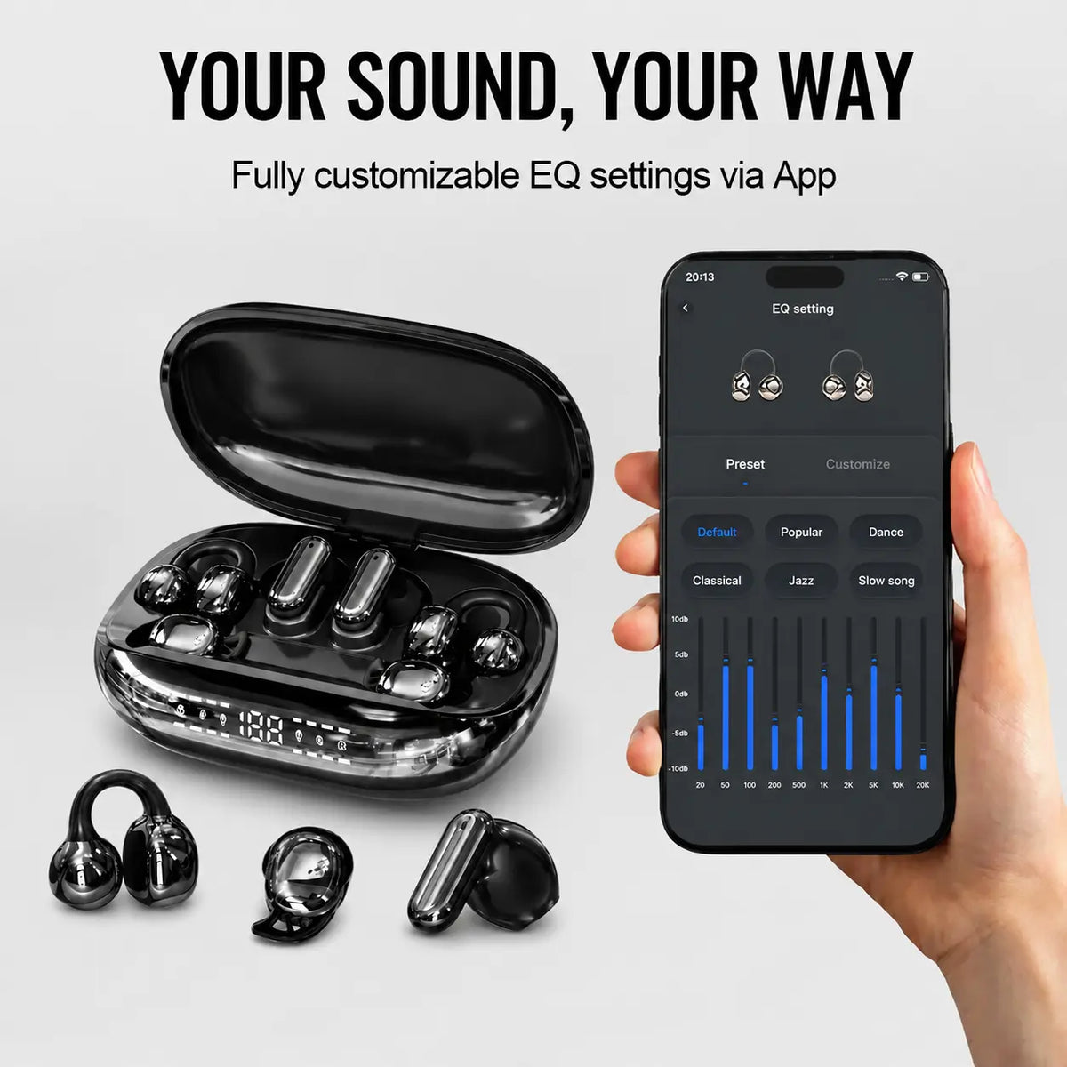 6-Piece Clip-On Earbuds with Power Bank Case