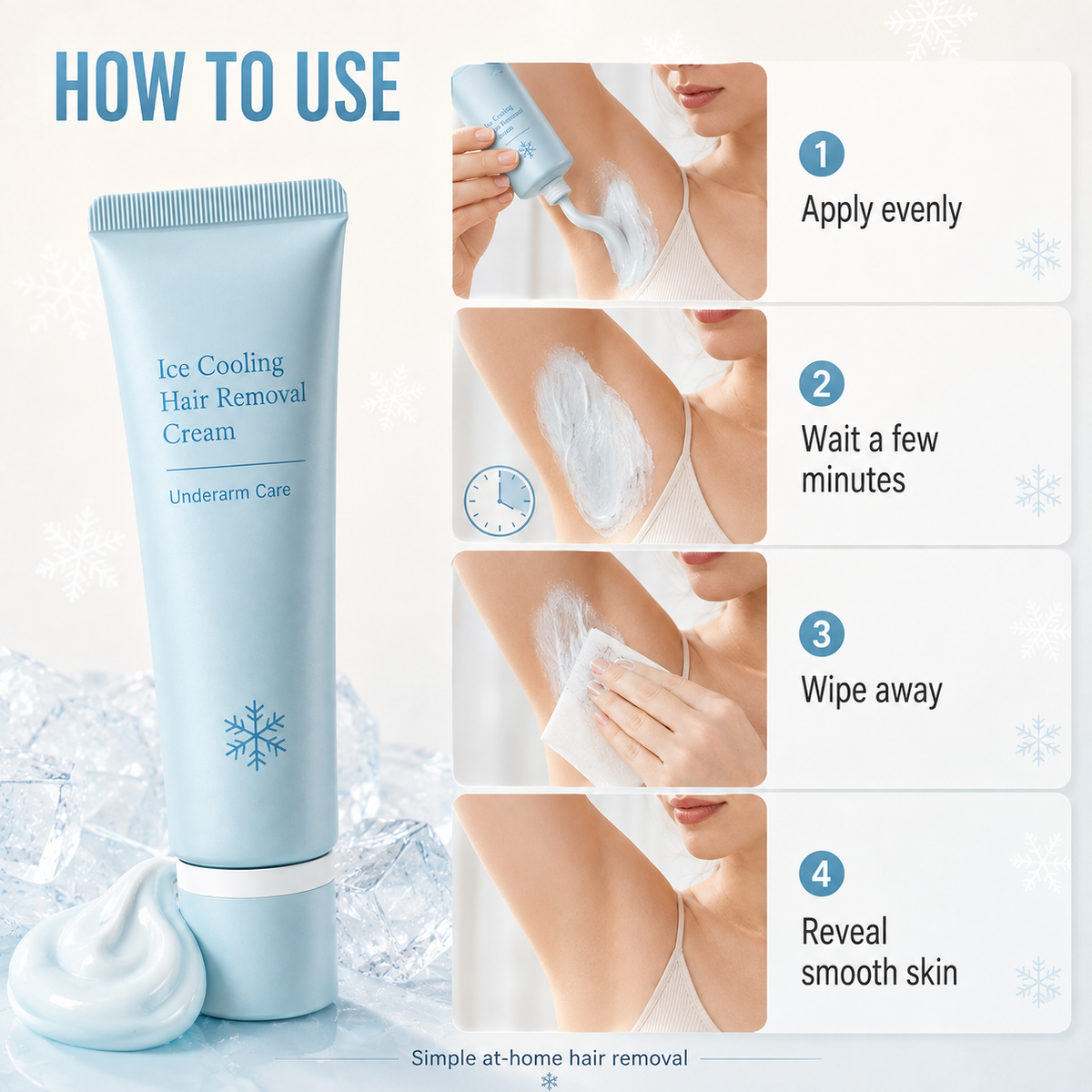 Gentle Hair Removal Cream – Painless & Skin-Safe Formula for Sensitive Areas